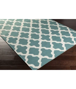 Surya York AWHD1006 Teal Cream Area Rug 10 ft. X 14 ft. Rectangle