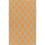 Surya York AWHD1008 Bright Orange Medium Gray Area Rug 10 ft. X 14 ft. Rectangle