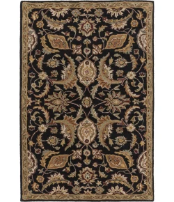 Livabliss Middleton AWMD2078 Black Camel Area Rug 6 ft. Round