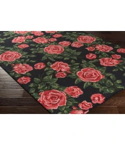 Surya Botany BOT2479 Black Bright Pink Area Rug 9 ft. X 13 ft. Rectangle