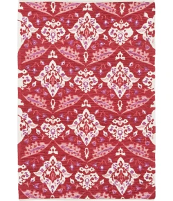 Surya Elaine ELI3092 Bright Red Cream Area Rug 8 ft. X 11 ft. Rectangle