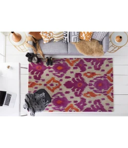 Surya Geology GOL2467 Khaki Bright Pink Area Rug 9 ft. X 13 ft. Rectangle