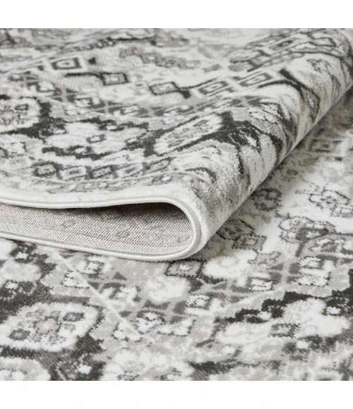 Loomaknoti Rhane Almurz Gray/Cream ER013 2 ft.  X 3 ft.  Rectangle Rug