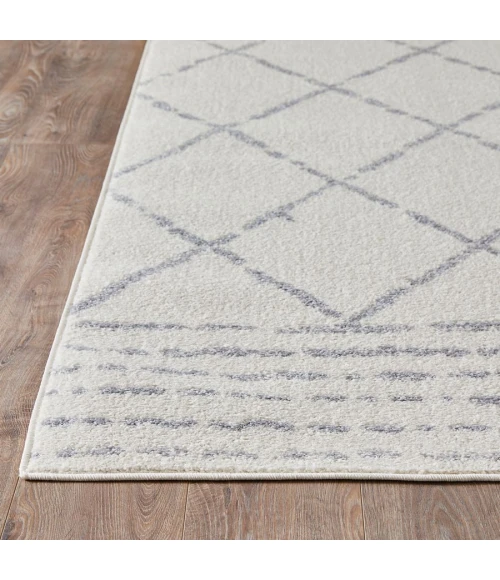 Loomaknoti Kissandrah Bennita Cream/Gray EKI006 4 ft. X 6 ft. Rectangle Rug