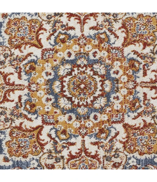 Loomaknoti Alsbrooke Amrenta Blue/Cream EA001 9 ft. 10 in. X 12 ft. 10 in. Rectangle Rug