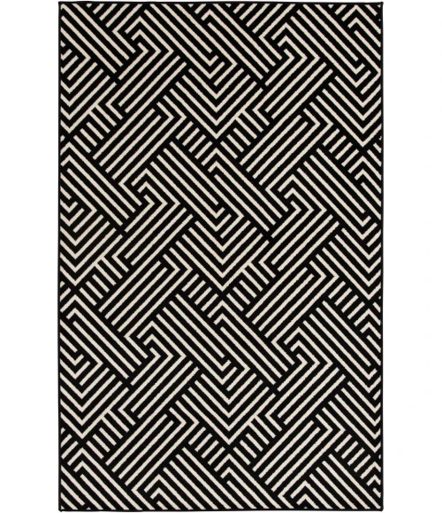 Loomaknoti Tecopa Trenten Black/White ETR12BLW20 3 ft. 3” X 5 ft. 3” Rectangle Rug