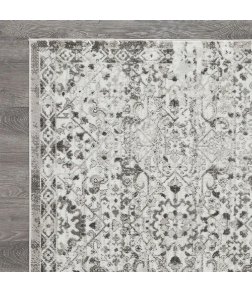 Loomaknoti Rhane Alreka Gray/Cream ER022 7 ft. 10 in. X 9 ft. 10 in. Rectangle Rug