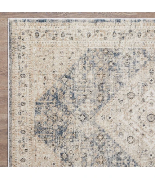 Loomaknoti Kehleigh Abagail Blue/Cream EK002 7 ft. 10 in. X 9 ft. 10 in. Rectangle Rug