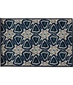 Loomaknoti Tecopa Kerin Blue/White ETR02BWH08 2 ft. X 3 ft. Rectangle Rug