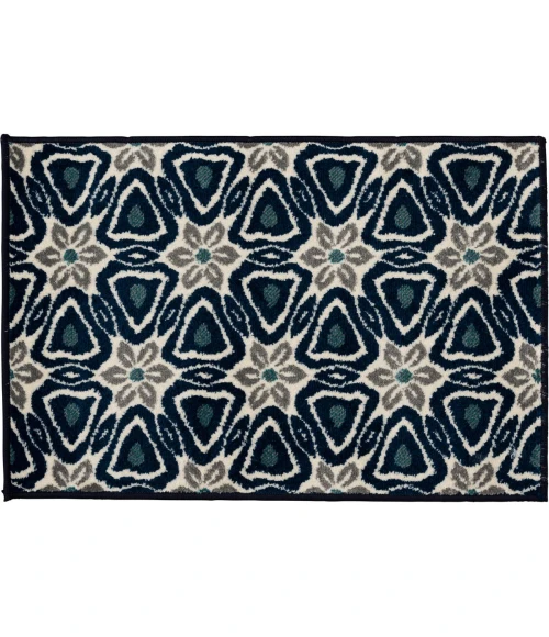 Loomaknoti Tecopa Kerin Blue/White ETR02BWH08 2 ft.  X 3 ft.  Rectangle Rug