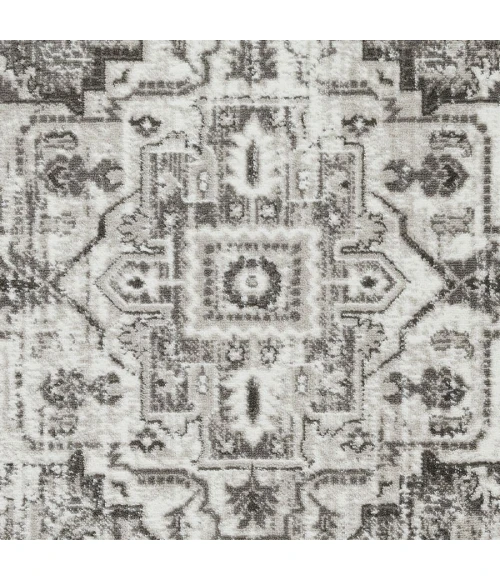 Loomaknoti Rhane Alvner Gray/Cream ER018 6 ft. 7” X 9 ft. 2” Rectangle Rug