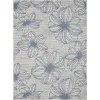 Loomaknoti Breyleigh Cerimia Cream/Blue EB007 5 ft. 3 in. X 7 ft. 3 in. Rectangle Rug