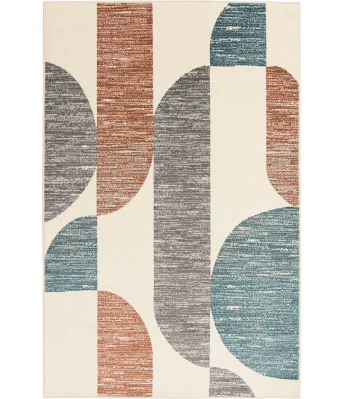 Loomaknoti Tecopa Trayza White/Gray ETR20WG12 2 ft.  X 6 ft. 7” Rectangle Rug