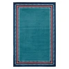 Central Oriental Trop Nautbordrop Tu/Sa Area Rug 6 ft. 7 in. X 9 ft. 6 in. Rectangle