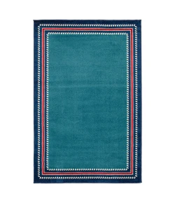 Central Oriental Trop Nautbordrop Tu/Sa Area Rug 6 ft. 7 in. X 9 ft. 6 in. Rectangle