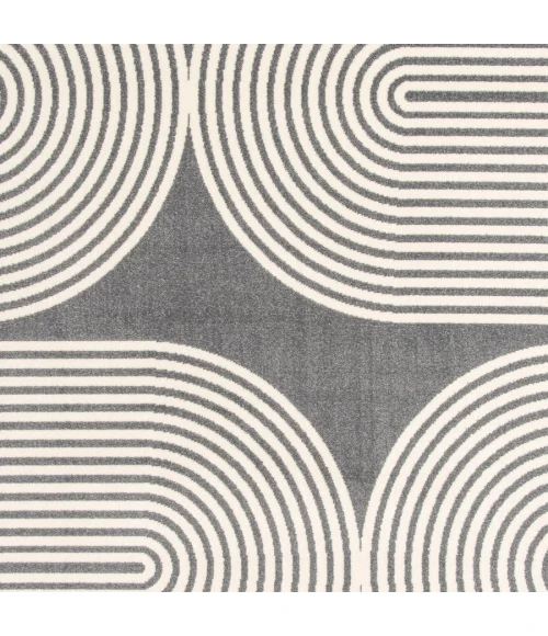 Loomaknoti Tecopa Milburm Gray/White ETR05GRW50 4 ft.  X 6 ft.  Rectangle Rug