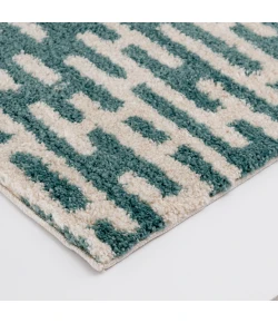 Central Oriental Tulsa Gordie Aq/Cr Area Rug 5 ft. X 7 ft. 3 in. Rectangle