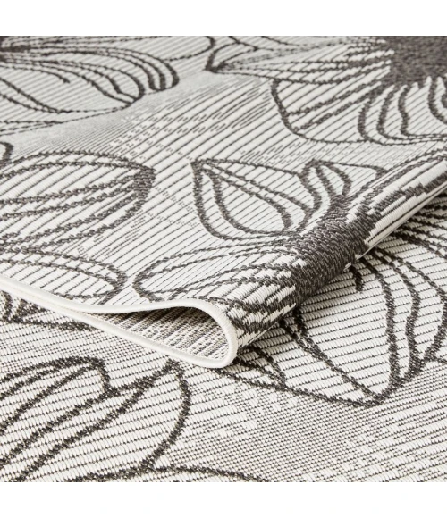 Loomaknoti Breyleigh Cerimia Cream/Gray EB007 5 ft. 3 in. X 7 ft. 3 in. Rectangle Rug