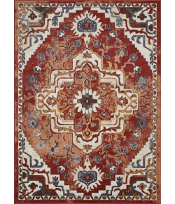 Loomaknoti Alsbrooke Zailorn Orange/Red EA006 9 ft. 10 in. X 12 ft. 10 in. Rectangle Rug