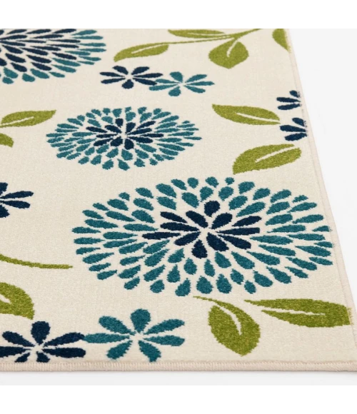 Loomaknoti Tecopa Tenavon Blue/White ETR17BWH60 6 ft. 7” X 9 ft. 2” Rectangle Rug