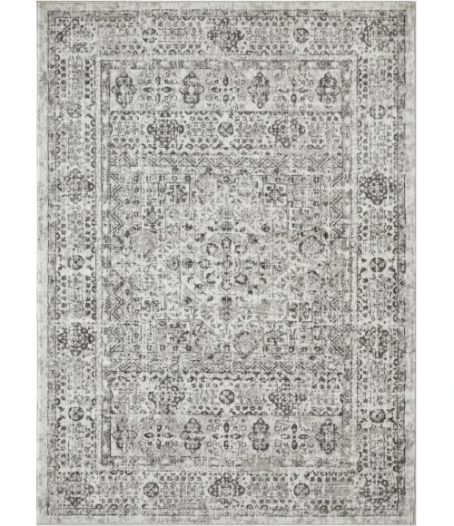 Loomaknoti Rhane Aleckan Gray/Cream ER015 2 ft.  X 3 ft.  Rectangle Rug