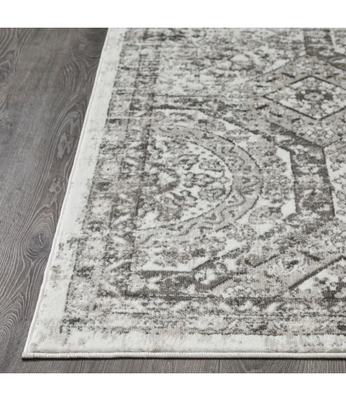 Loomaknoti Rhane Alvezi Gray/Cream ER017 9 ft. 10 in. X 12 ft. 10 in. Rectangle Rug