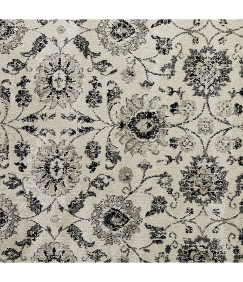 Loomaknoti Celena Ashbil Cream/Blue EC005 5 ft. 3 in. X 7 ft. 3 in. Rectangle Rug