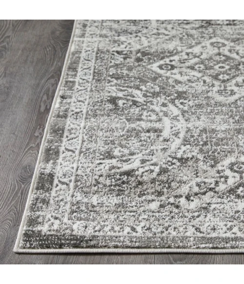 Loomaknoti Rhane Alvezi Gray/Cream ER017 5 ft. 3” X 7 ft. 3” Rectangle Rug