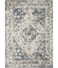 Loomaknoti Kehleigh Zofionz Blue/Cream EK004 7 ft. 10 in. X 9 ft. 10 in. Rectangle Rug
