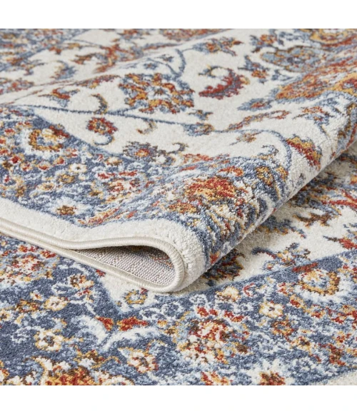 Loomaknoti Alsbrooke Amrenta Cream/Blue EA001 9 ft. 10 in. X 12 ft. 10 in. Rectangle Rug