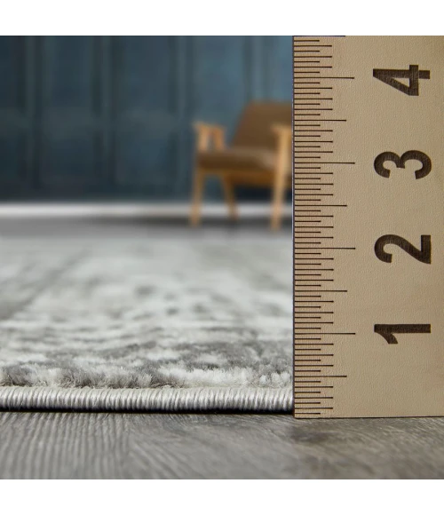 Loomaknoti Rhane Alvezi Gray/Cream ER017 9 ft. 10 in. X 12 ft. 10 in. Rectangle Rug