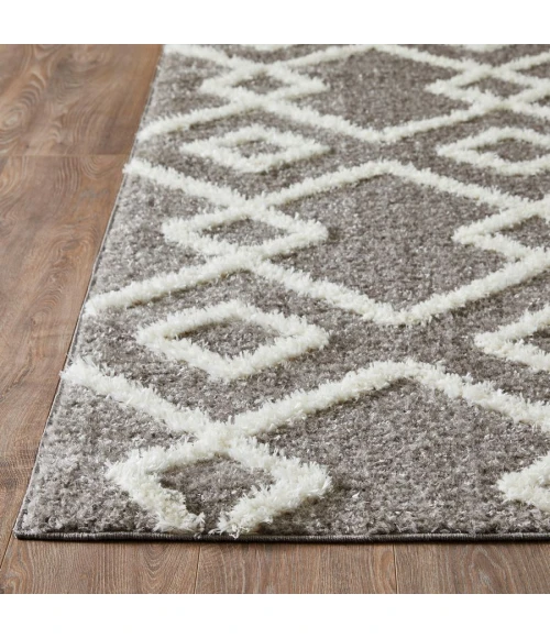 Loomaknoti Vemoa Adeta Gray/Cream EV001 4 ft.  X 6 ft.  Rectangle Rug