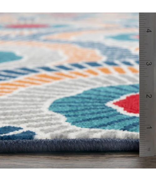 Loomaknoti Tecopa Ferley Blue/Red ETR04BRE50 4 ft.  X 6 ft.  Rectangle Rug