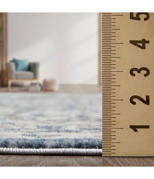 Loomaknoti Kehleigh Otindas Blue/Cream EK010 5 ft. 3 in. X 7 ft. 3 in. Rectangle Rug