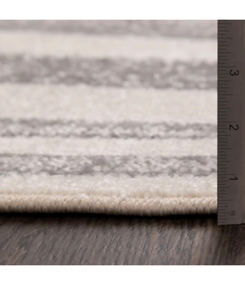 Loomaknoti Tecopa Varonika Gray/White ETR18GRW85 9 ft. 10 in. X 12 ft. 10 in. Rectangle Rug