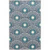 Loomaknoti Tecopa Ferley Blue/White ETR04BWH85 9 ft. 10 in. X 12 ft. 10 in. Rectangle Rug