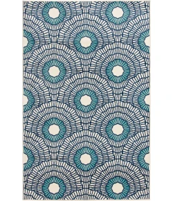 Loomaknoti Tecopa Ferley Blue/White ETR04BWH85 9 ft. 10 in. X 12 ft. 10 in. Rectangle Rug