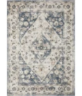 Loomaknoti Kehleigh Zofionz Blue/Cream EK004 5 ft. 3 in. X 7 ft. 3 in. Rectangle Rug