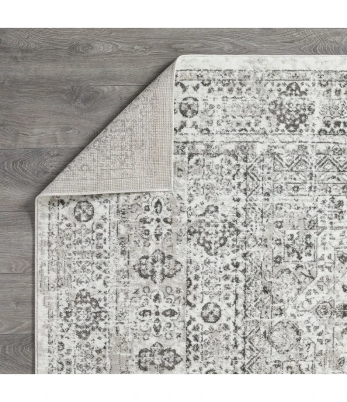 Loomaknoti Rhane Aleckan Gray/Cream ER015 2 ft.  X 3 ft.  Rectangle Rug