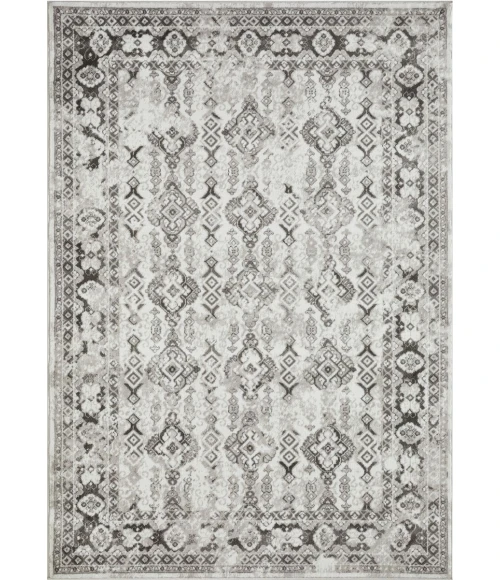 Loomaknoti Rhane Almurz Gray/Cream ER013 2 ft.  X 3 ft.  Rectangle Rug