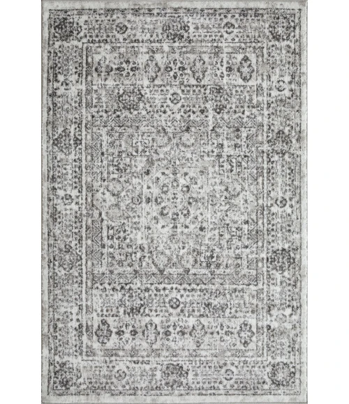 Loomaknoti Rhane Aleckan Gray/Cream ER015 4 ft.  X 6 ft.  Rectangle Rug
