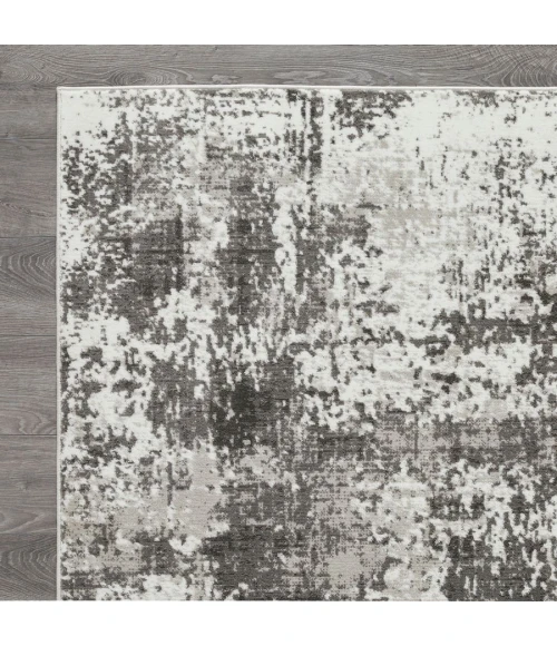 Loomaknoti Rhane Alenzi Gray/Cream ER011 6 ft. 7” X 9 ft. 2” Rectangle Rug