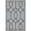 Loomaknoti Breyleigh Chendler Cream/Blue EB001 2 ft. X 3 ft. Rectangle Rug