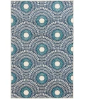 Loomaknoti Tecopa Ferley Blue/White ETR04BWH85 9 ft. 10 in. X 12 ft. 10 in. Rectangle Rug