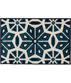 Loomaknoti Tecopa Vensley Blue/White ETR14BWH20 3 ft. 3 in. X 5 ft. 3 in. Rectangle Rug