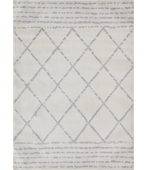 Loomaknoti Kissandrah Bennita Cream/Gray EKI006 4 ft. X 6 ft. Rectangle Rug