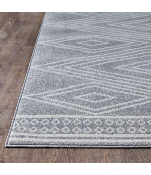 Loomaknoti Kissandrah Bayrend Gray/Cream EKI005 3 ft. 3 in. X 5 ft. 3 in. Rectangle Rug