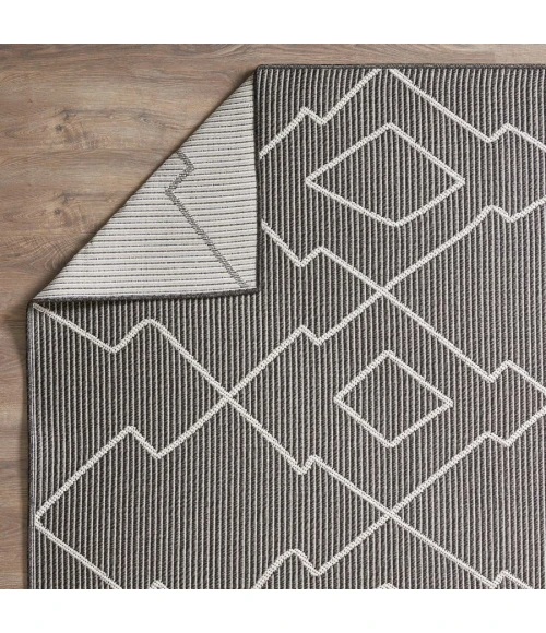 Loomaknoti Breyleigh Culton Gray/Cream EB006 3 ft. X 5 ft. Rectangle Rug