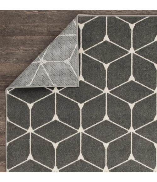 Loomaknoti Tecopa Shamid Gray/White ETR09GRW85 9 ft. 10 in. X 12 ft. 10 in. Rectangle Rug