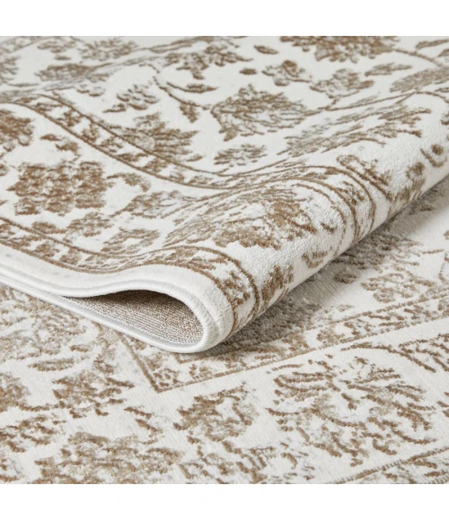Loomaknoti Aysal Alazah Cream/Beige EAY001 3 ft. 3 in. X 5 ft. 3 in. Rectangle Rug